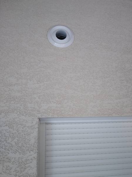 Climatisation d'une véranda par bouche circulaire